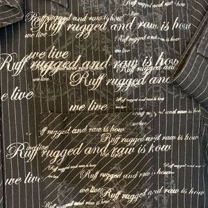 Men’s XL ROAR black button up shirt